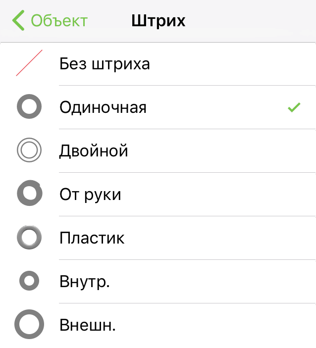 Выберите тип черты, определяющий ее внешний вид