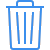 a blue trash can