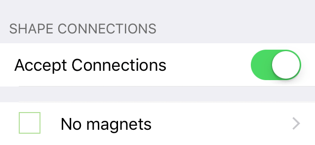 The Shape Connections inspector