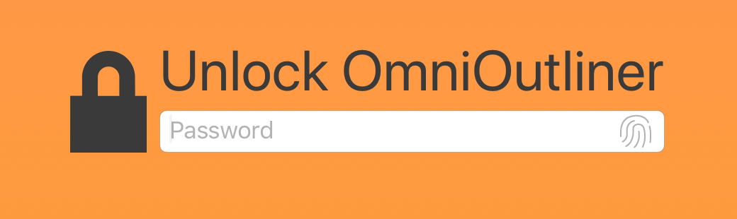 App lock enabled for OmniOutliner