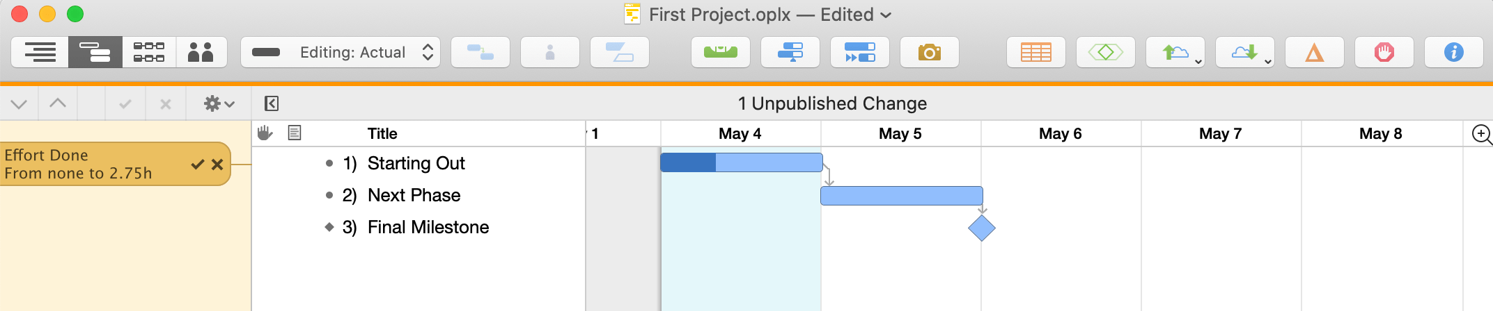 Setting up sharing options for a project in OmniPlan for Mac, Step 5.
