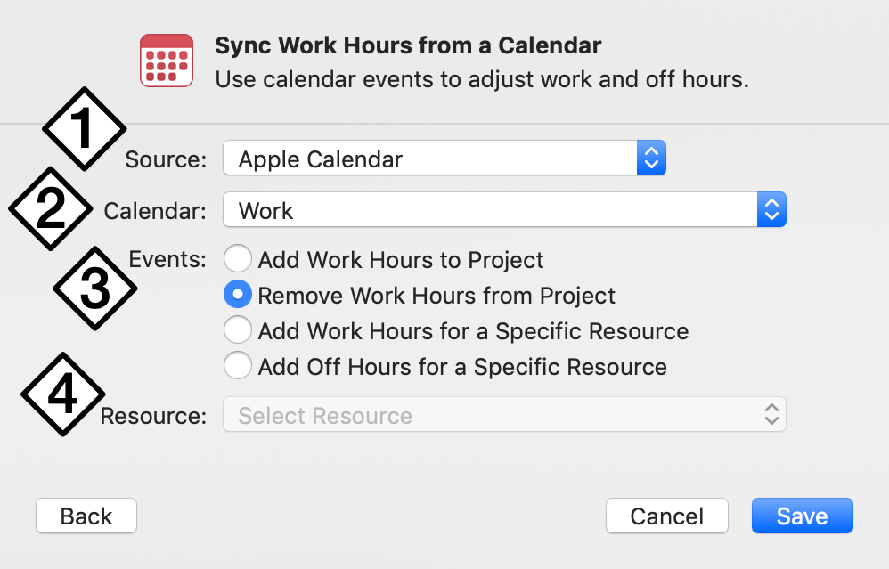mac calendar select dates for an event to occur on