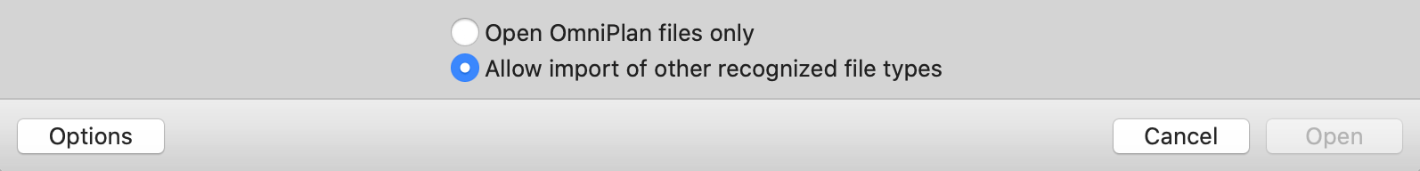 Be sure that Allow import of other recognized file types is checked in the Open dialog.