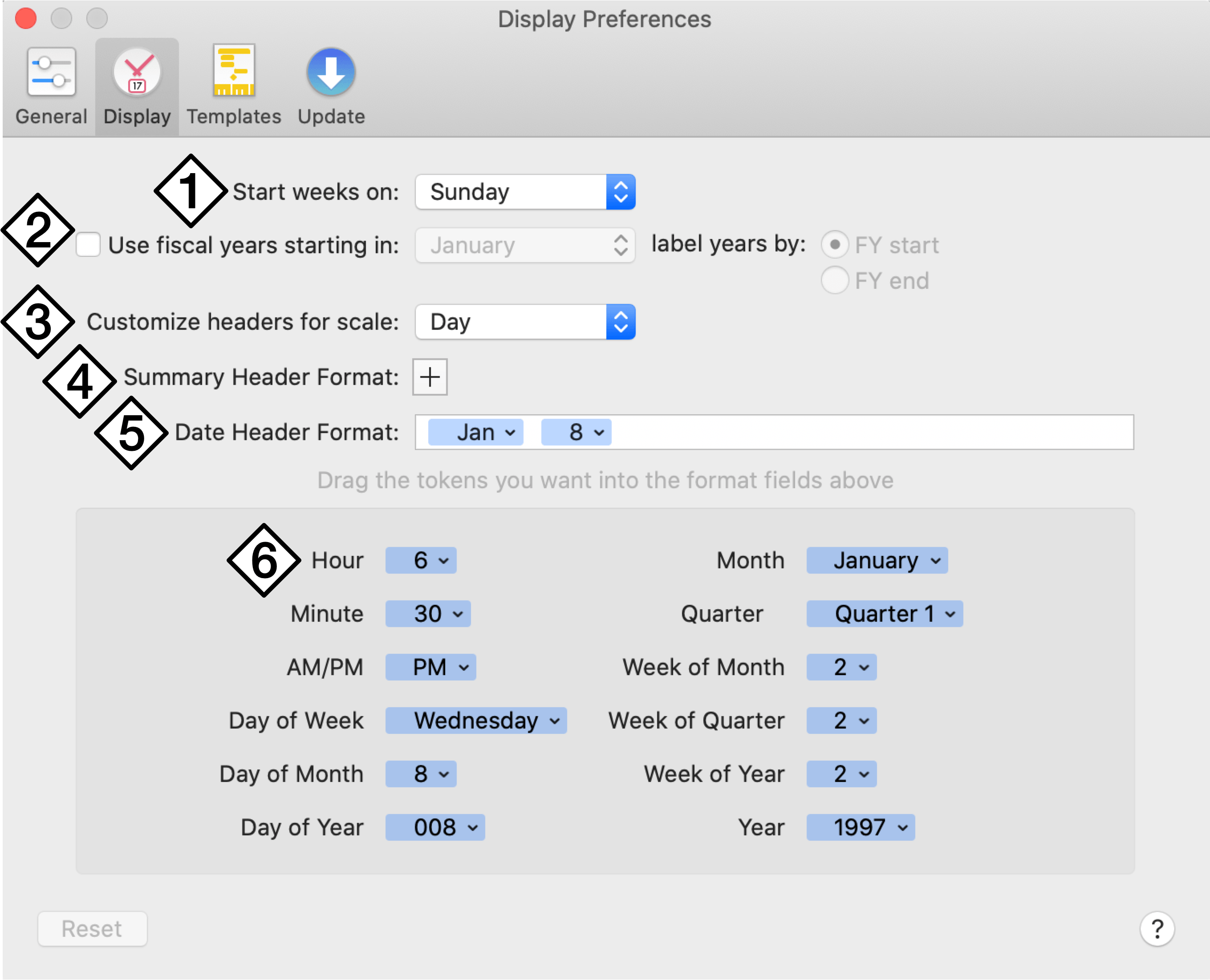 The Display Preferences pane.