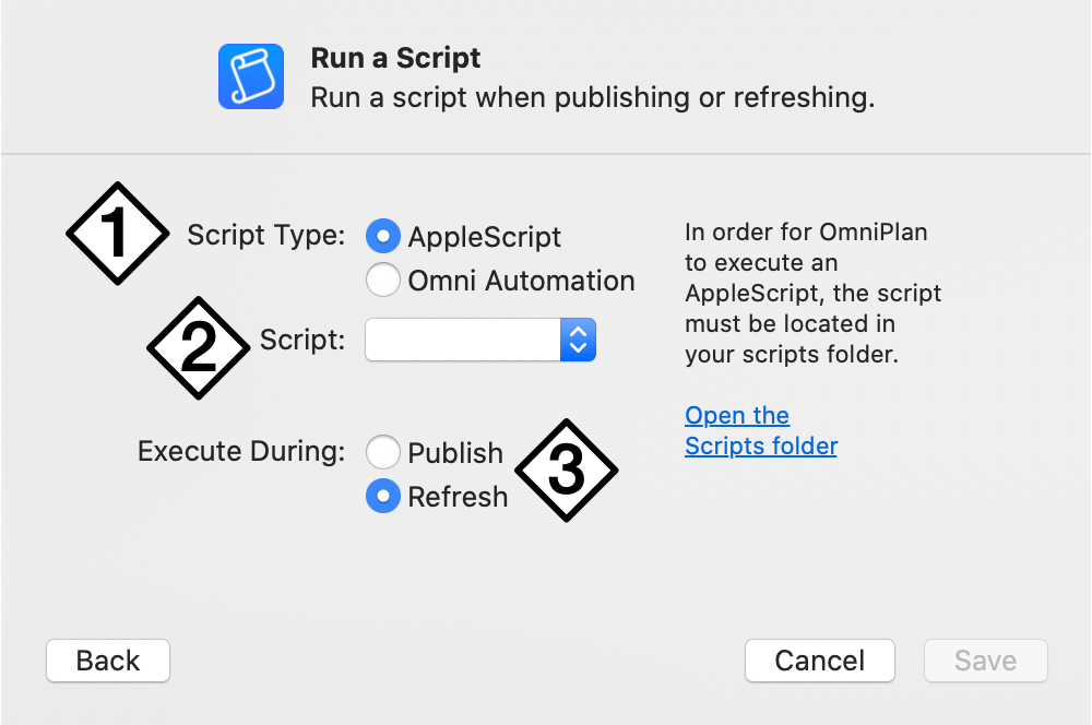 Run A Script Options