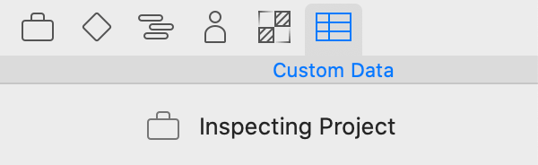 The Custom Data inspector.